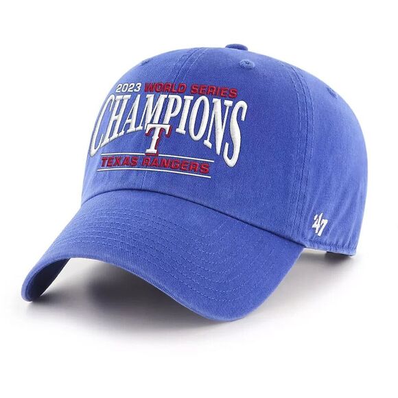 ’47 Other - 47 Rangers‎ 23 MLB World Series Champs Clean Up Cap Texas Rangers Blue One Size